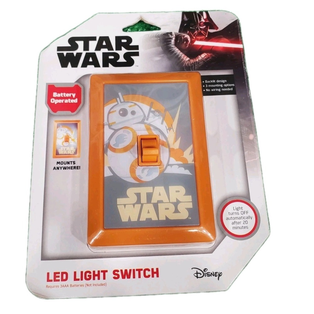 Star Wars Switch LED Night Light, Manual On / Off Switch New